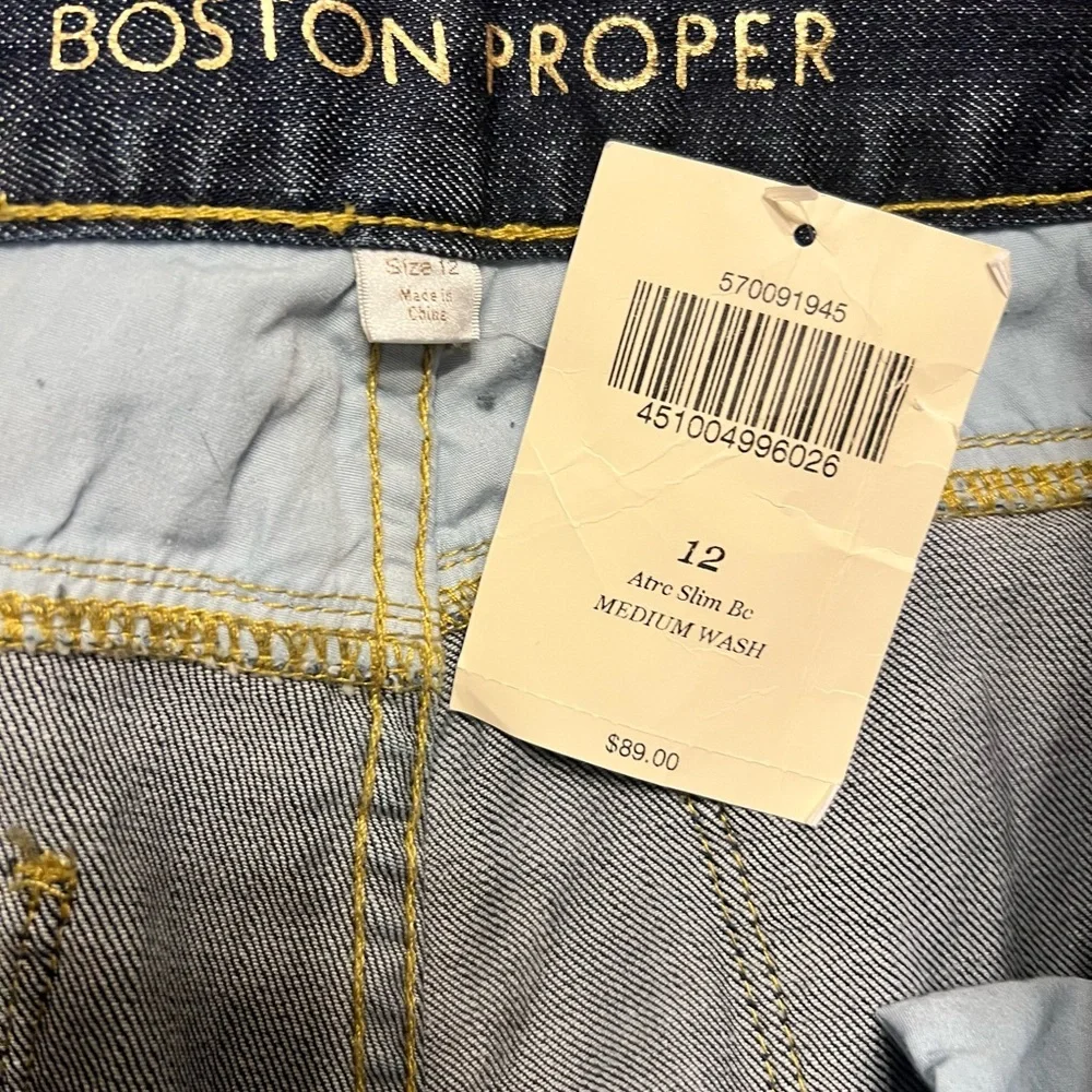 Boston Proper Medium Wash Jeans 12 - Picture 4 of 4